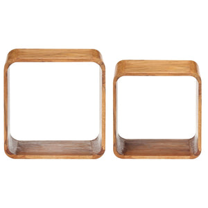 Beistelltische 2 Stk. Massivholz mit Honigfarbenem Finish
