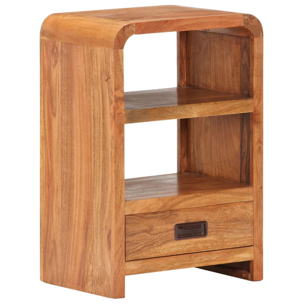 Nachttisch 40x30x60 cm Massivholz mit Honigfarbenem Finish