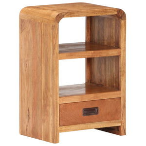Nachttisch 40x30x60 cm Massivholz mit Honigfarbenem Finish