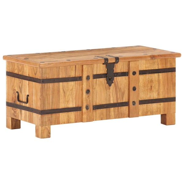 Truhe 90x40x40 cm Massivholz Akazie