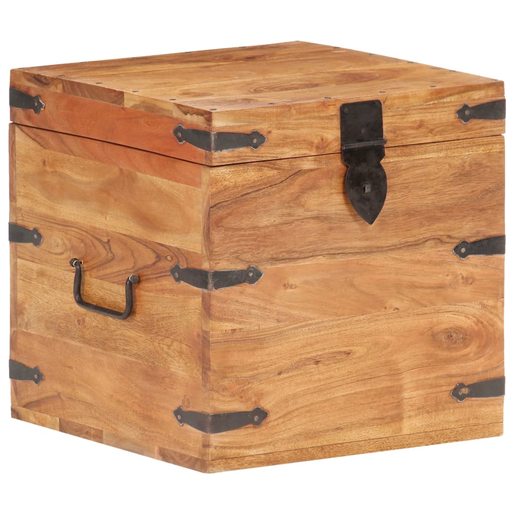 Truhe 40x40x40 cm Akazie Massivholz