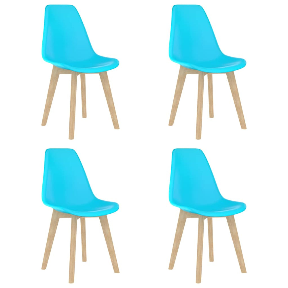 Esszimmerstühle 4 Stk. Blau Kunststoff
