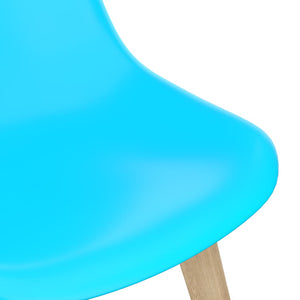 Esszimmerstühle 4 Stk. Blau Kunststoff