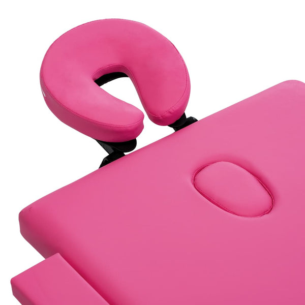 Klappbare Massageliege 2-Zonen Rosa