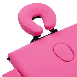 Klappbare 3-Zonen Massageliege Rosa