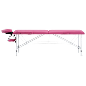 Klappbare Massageliege 2-Zonen Rosa