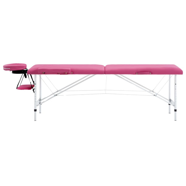 Klappbare Massageliege 2-Zonen Rosa
