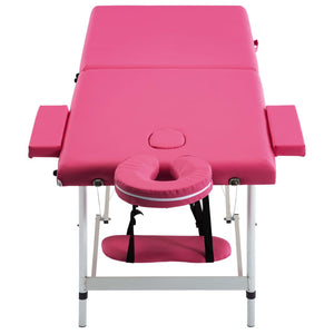 Klappbare Massageliege 2-Zonen Rosa