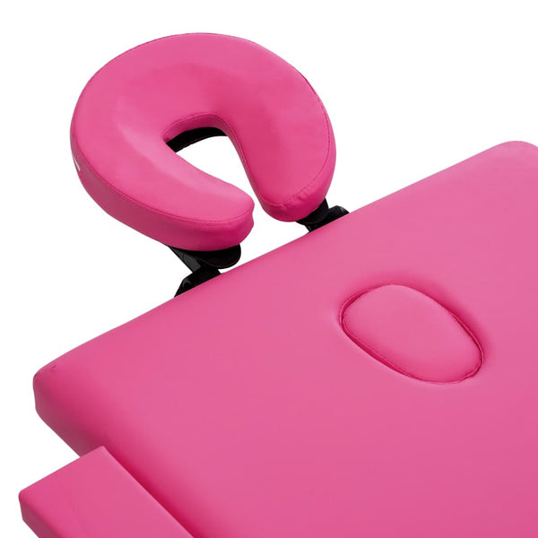 Klappbare Massageliege 2-Zonen Rosa