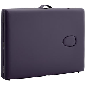 Table de massage pliante vidaXL 2 zones avec cadre en aluminium violette