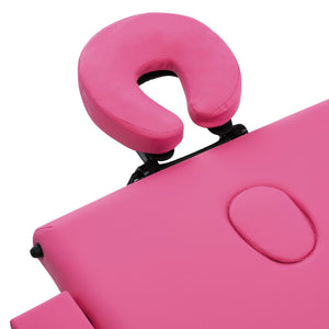 Klappbare Massageliege 3-Zonen Rosa