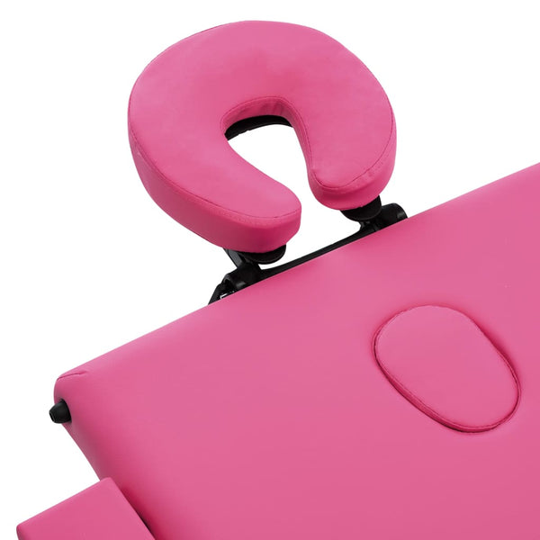 Klappbare Massageliege 3-Zonen Rosa