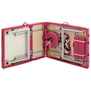 Klappbare Massageliege 3-Zonen Rosa