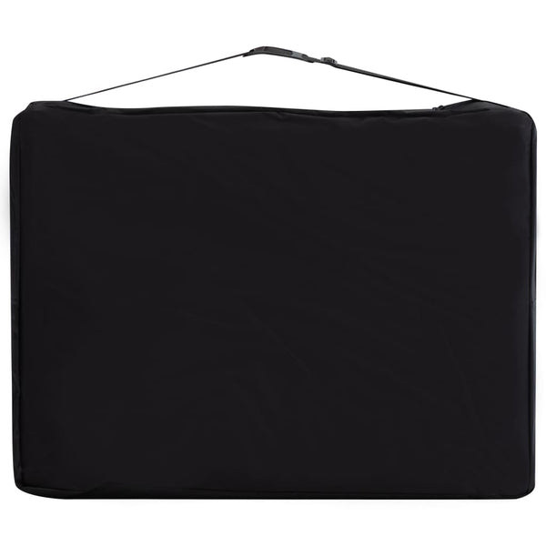 Massageliege Klappbar 3-Zonen Aluminiumgestell Schwarz Beige