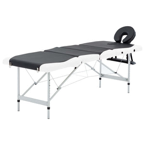Klappbare Massageliege 4 Zonen Aluminium