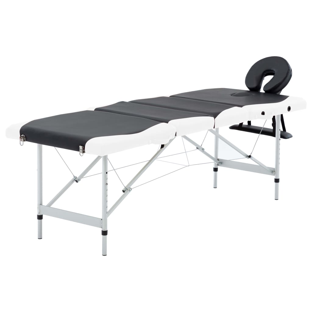 Klappbare Massageliege 4 Zonen Aluminium