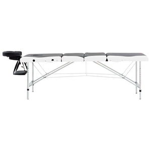 Klappbare Massageliege 4 Zonen Aluminium