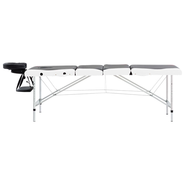 Klappbare Massageliege 4 Zonen Aluminium