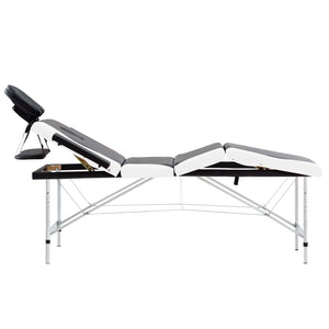 Klappbare Massageliege 4 Zonen Aluminium