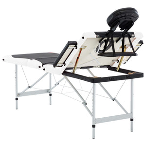 Klappbare Massageliege 4 Zonen Aluminium