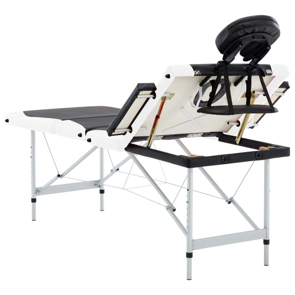 Klappbare Massageliege 4 Zonen Aluminium