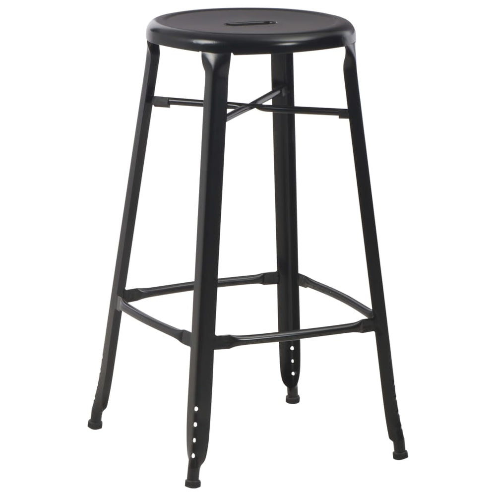 Barhocker 4 Stk. Schwarz Stahl