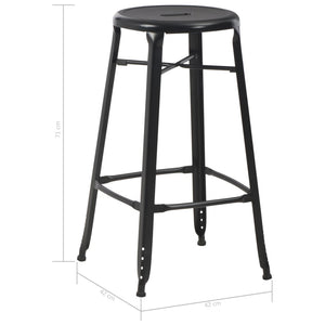 Barhocker 6 Stk. Schwarz Stahl