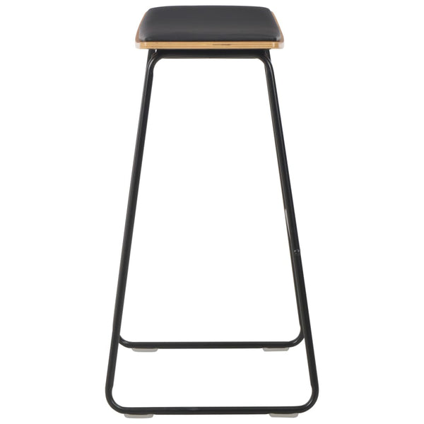vidaXL Tabourets de bar 4 pcs Similicuir Noir
