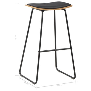 vidaXL Tabourets de bar 4 pcs Similicuir Noir