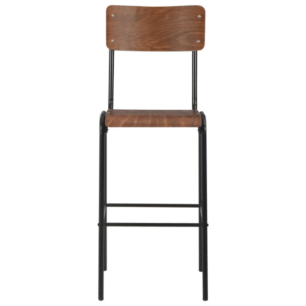 Barhocker 6 Stk. Massives Sperrholz Stahl