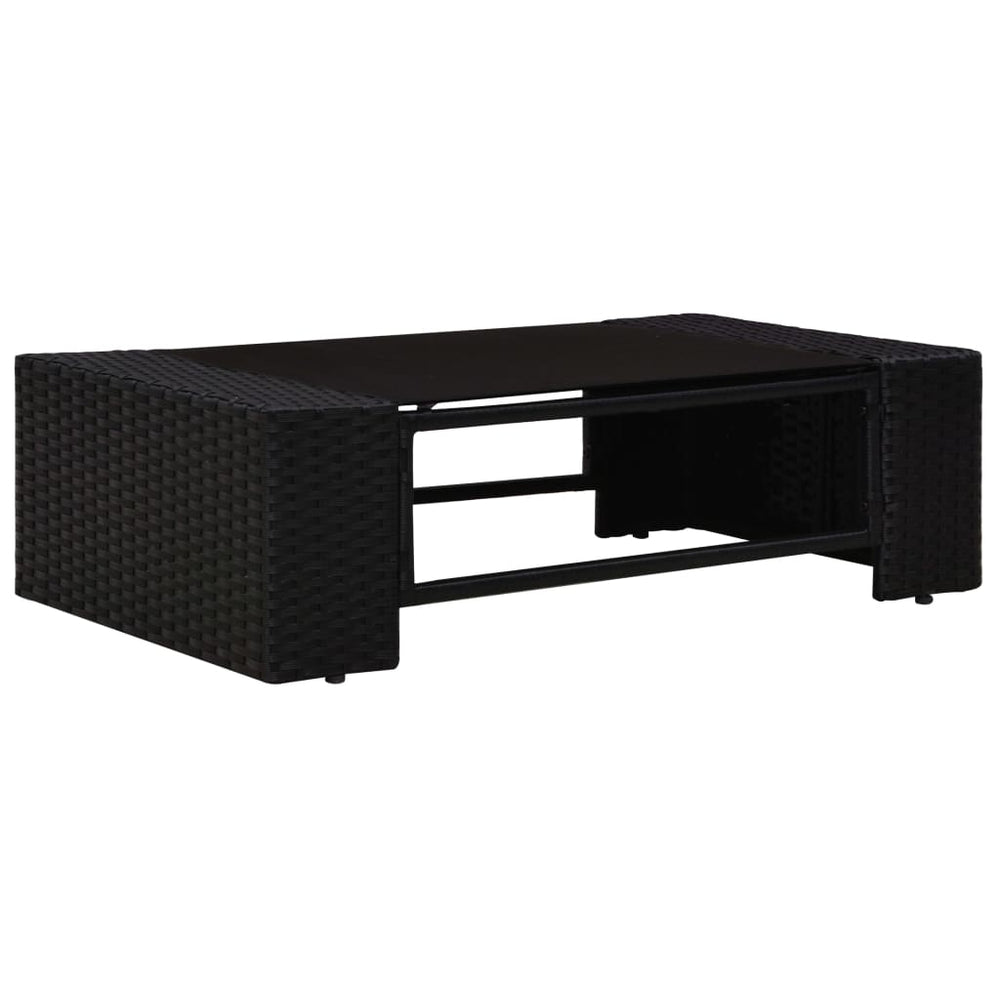 vidaXL Ensemble de jardin lounge 8 pcs Résine tressée Noir