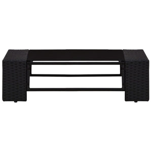 8-tlg. Garten-Lounge-Set Poly Rattan Schwarz