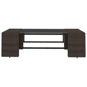 5-tlg. Garten-Lounge-Set Poly Rattan Braun