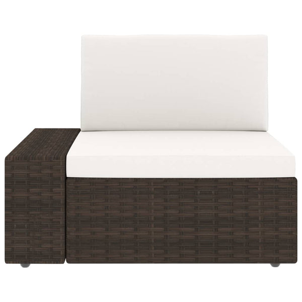 5-tlg. Garten-Lounge-Set Poly Rattan Braun