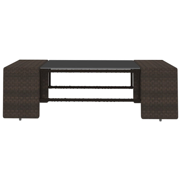 6-tlg. Garten-Lounge-Set Poly Rattan Braun
