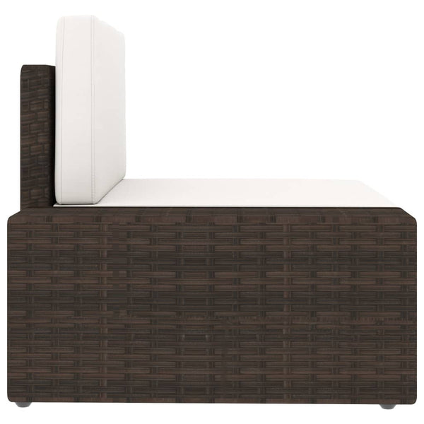 4-tlg. Garten-Lounge-Set Poly Rattan Braun