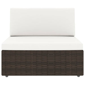 4-tlg. Garten-Lounge-Set Poly Rattan Braun