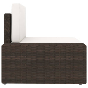 7-tlg. Garten-Lounge-Set Poly Rattan Braun