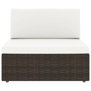 8-tlg. Garten-Lounge-Set Poly Rattan Braun