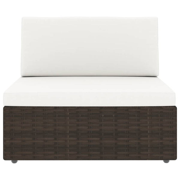 8-tlg. Garten-Lounge-Set Poly Rattan Braun
