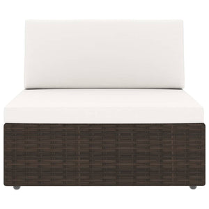 8-tlg. Garten-Lounge-Set Poly Rattan Braun