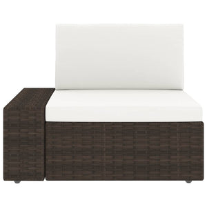8-tlg. Garten-Lounge-Set Poly Rattan Braun