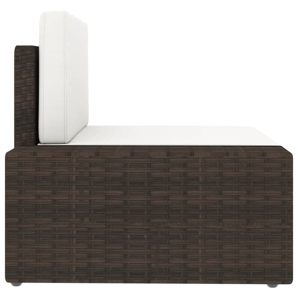 8-tlg. Garten-Lounge-Set Poly Rattan Braun