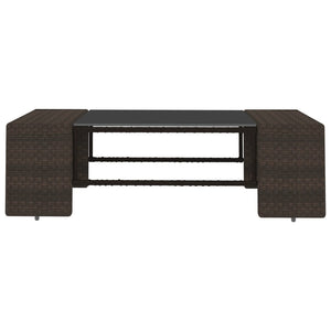 8-tlg. Garten-Lounge-Set Poly Rattan Braun