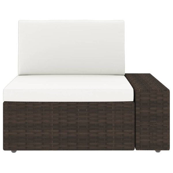 5-tlg. Garten-Lounge-Set Poly Rattan Braun