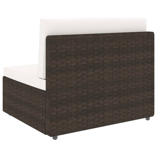 10-tlg. Garten-Lounge-Set Poly Rattan Braun