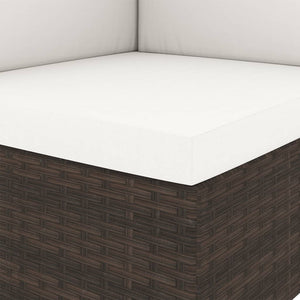 9-tlg. Garten-Lounge-Set Poly Rattan Braun