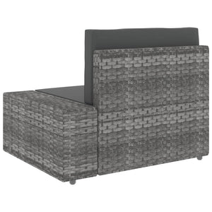 8-tlg. Garten-Lounge-Set Poly Rattan Grau