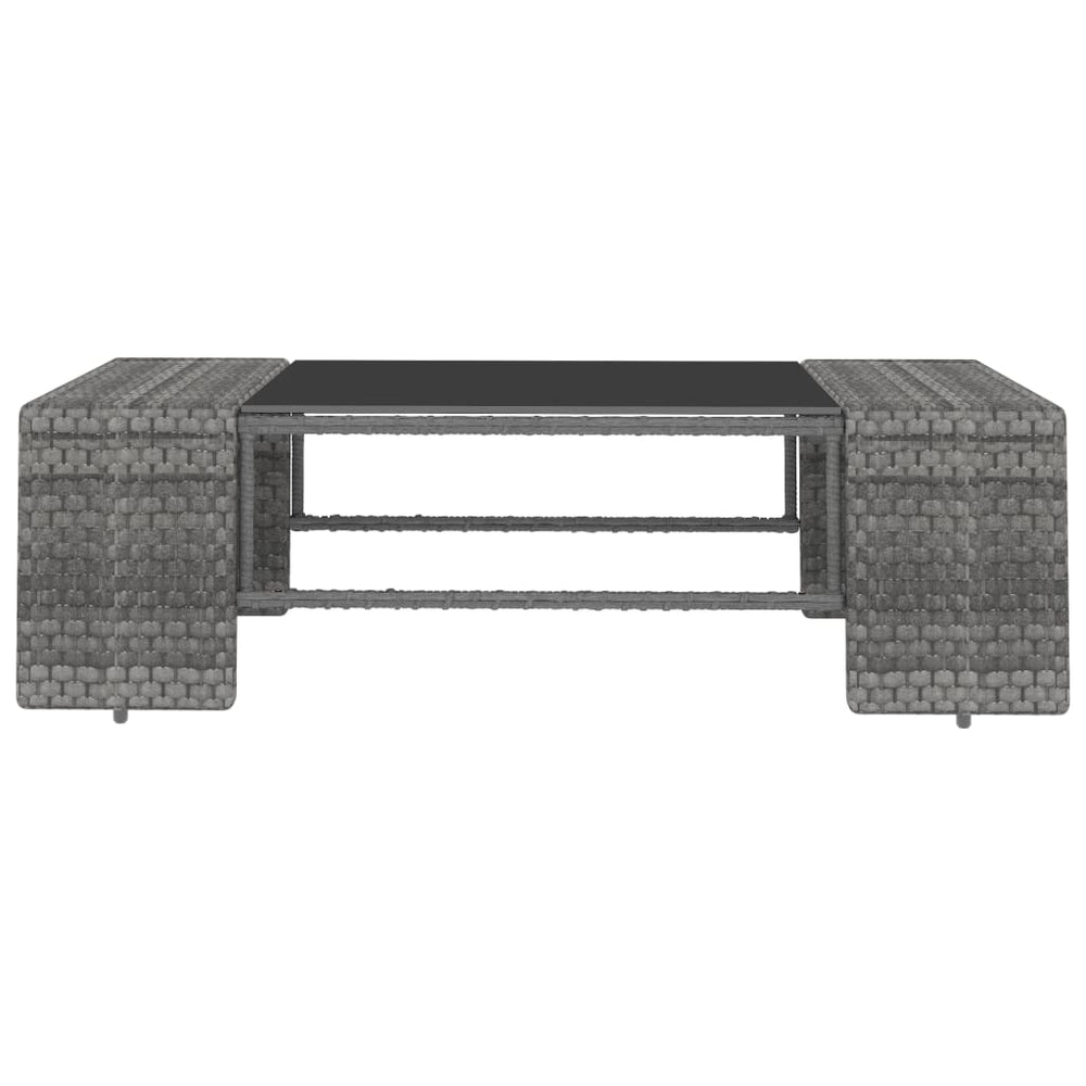vidaXL Salon de jardin 8 pcs en résine tressée gris