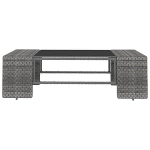 8-tlg. Garten-Lounge-Set Poly Rattan Grau